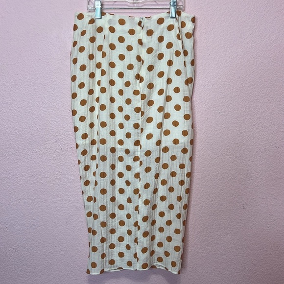 Mango Polka-Dot Pleated Skirt. Size M - Picture 8 of 11